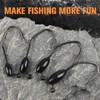 Tube Jig Heds, 15pcs Tube Bait Fishing Jigs 3X Strong