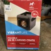 Vibrant Life Small Pet Carrier Foldable 26 inch Canvas Crate