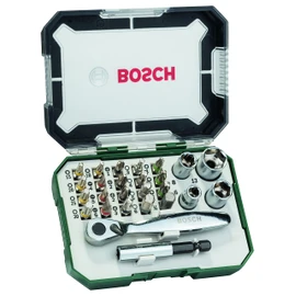 Bosch 26pc. Screwdriver Bit and Ratchet Set (PH-, PZ-, Hex-, T-, S-Bit, Accessories Drill and Screwdriver)