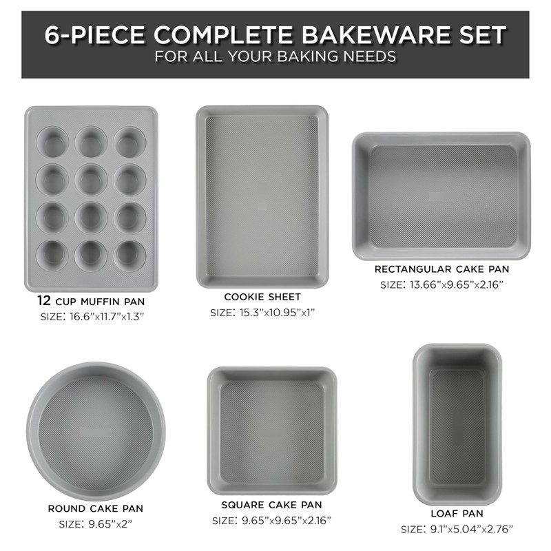 Country Kitchen Nonstick Stackable Bakeware Set - Durable, Easy Release