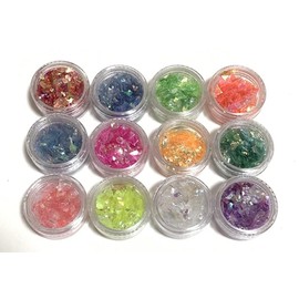 XIAXIN KI-013 Random Hologram Set, 12 Colors, Commercial Use, Professional Use, Storage Container, Craft Supplies, Holo Gel, Nail Resin, Crafts, Handmade Material