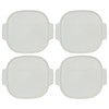 CorningWare A-12-PC (5L) White Rectangular Lids with Handles (4 Pack)