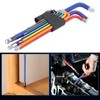 9Pcs Hex Wrench Set Steel Ball Head Colorful Extension L