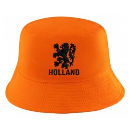 Beyond Happy Holland Bucket Hat - Traditional Dutch Lion Orange Heavy Duty Sun Hat - (100% Cotton, Unisex Design Football & Olympics Support)