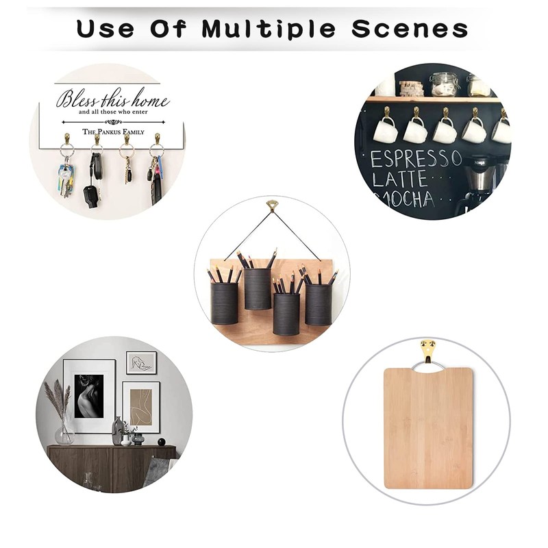 Picture Hooks, Pack of 120 Metal Picture Hangers, Picture Hooks