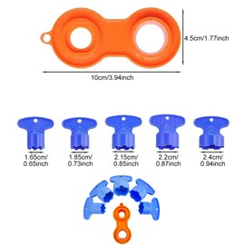 Hayaww Pack of 6 Tap Aerator Key Aerator Tap Key ABS Filter Including for Taps M16/M18/M20/M22/M24/M28 Bubble Tap