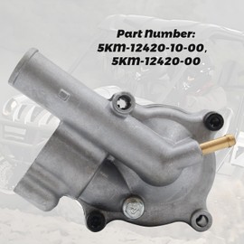 LOONGPART Water Pump assembly 5KM-12420-10-00 Compatible with Yamaha Rhino 660 Grizzly 660 YFM660 2002-2008 5KM-12420-00-00