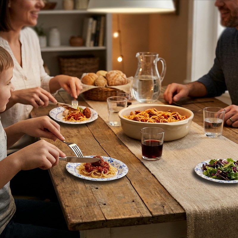 420 Pcs 7 Inch Disposable Paper Plates, Cut Proof Soak