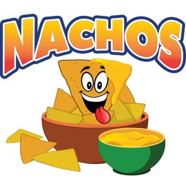 Nachos 12" Concession Decal Sign Cart Trailer Stand Sticker Equipment