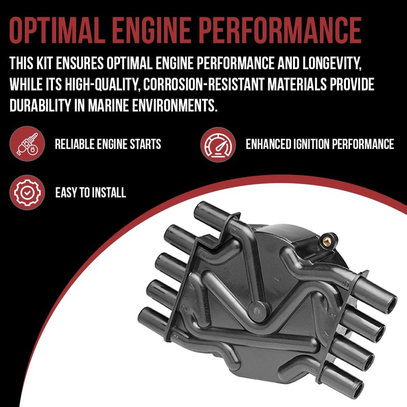 V8 Distributor Cap and Rotor kit for Mercruiser and Volvo