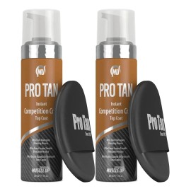 Pro Tan Overnight Color Bronceador Competencia Gym Kit 2 Pza