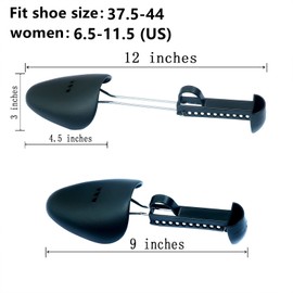 Ahberxig 2 Pairs Plastic Shoe Trees for Women (Black)