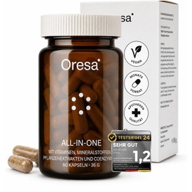 Oresa All-in-One - Multivitamin & Mineral Complex | Vitamins A-Z, Magnesium, Zinc, Selenium & Q10 | Daily All-Round Supply for Immune System & Energy | Made in Austria