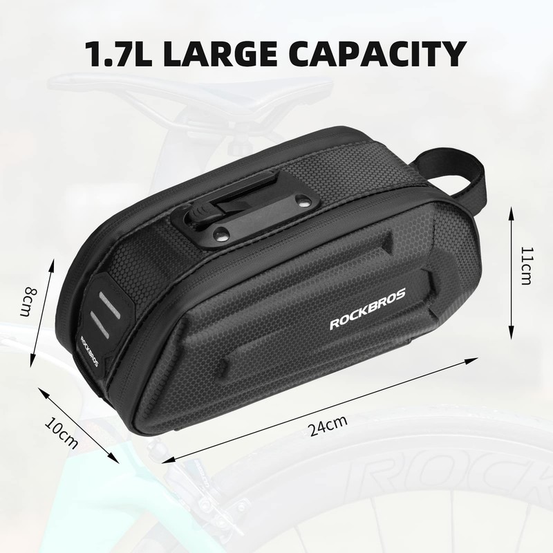 ROCKBROS Bike Saddle Bag Bicycle Saddle Bag Under Seat 3D