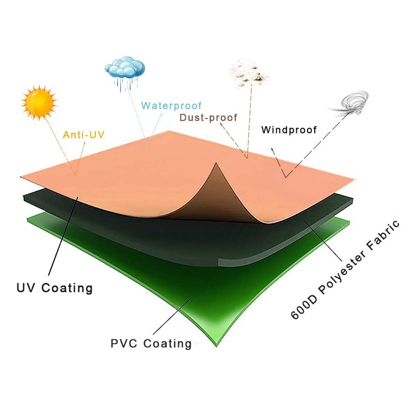 Outdoor portable grill cover waterproof and dustproof barbecue cover open