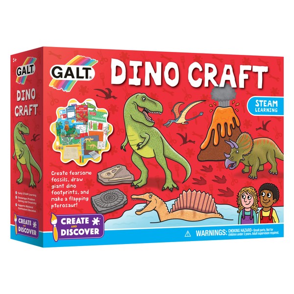 Galt Toys, Create and Discover - Dino Craft, Craft Kits for Kids, Ages 5 Years Plus