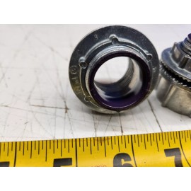 Unbranded (Pack of 2) Unbranded 1" Zinc Die Cast Insulated Conduit Hubs New