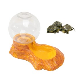 Guijinhao Reptile Water Dispenser, Automatic Reptile Waterer Pet Water Feeder Yellow for Turtle Bearded Dragons Lizards Turtles, Hamsters,Bearded Dragon, Snake (A51-1)