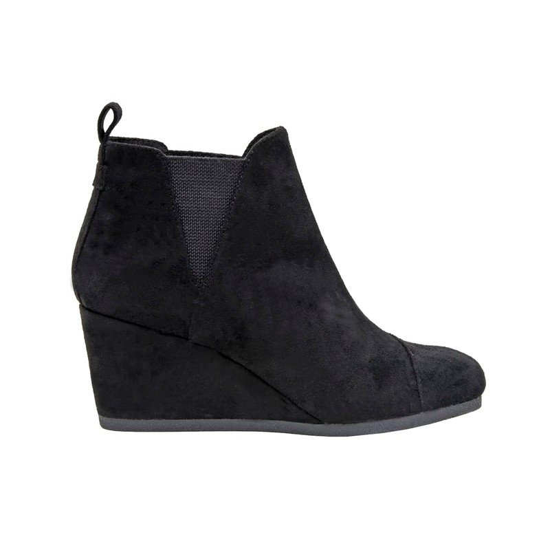 Dunes Women's Zoey Wedge Bootie +Wide Width Available, Black, 7.5