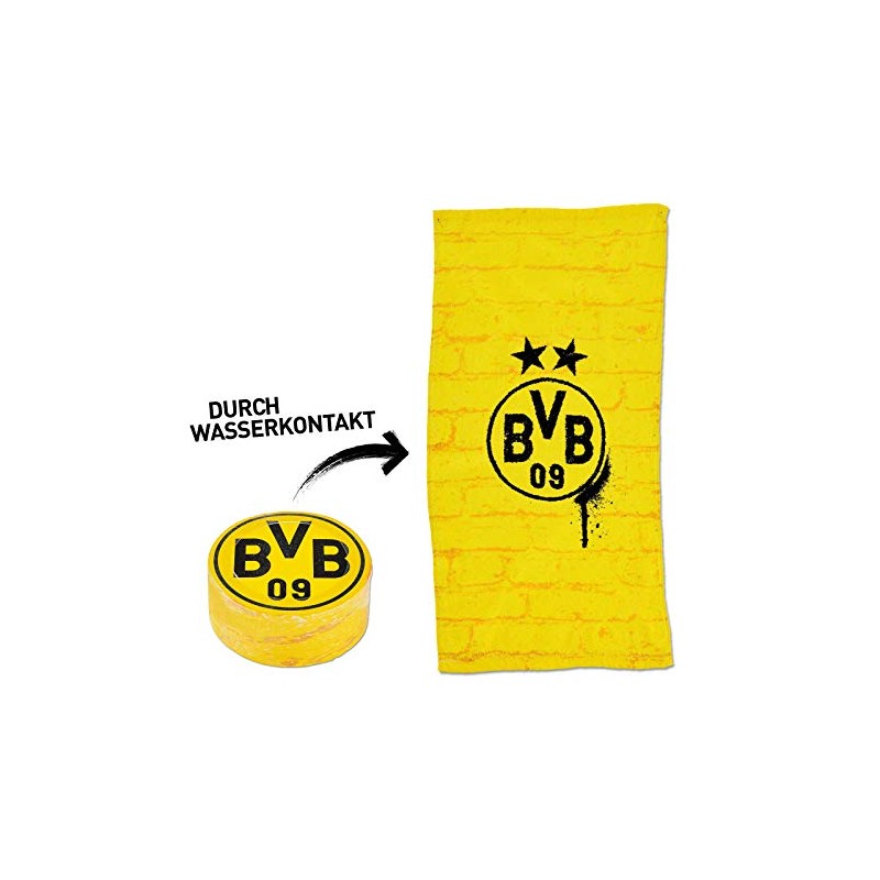 Borussia Dortmund BVB-Zauberglas, 1 St√ºck (1er Pack) & BVB-Zauberhandtuch (60