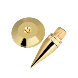 8 Pairs Copper Speaker Spikes, Speaker Subwoofer Suspension Spikes Isolation Stand + Base Pad Feet Mat