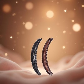 Bananenklammern, lange Haarklammern, Bananenkamm, Fischgriff, Haarspangen, Kunststoff, Haarstyling-Zubehör, 2 Stück (Schwarz, Braun)