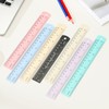 PATIKIL 15cm/20cm/30cm Metal Ruler, 3 Pack Aluminum Alloy Rulers with