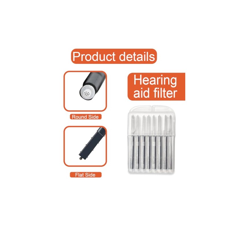 4 Packs Grey Wax Guard Filters, Wax Traps Replacement Filters