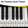 Piano Stickers for 61 Keys Keyboards Transparent and Removable
