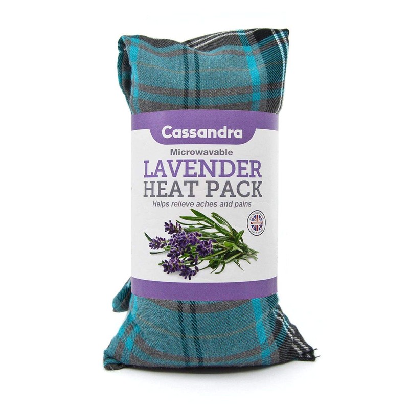 Cassandra Cotton Tartan Wheat and Lavender Filled Heat and Cool