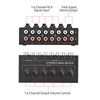 Mini Stereo 6 Channel Passive Mixer RCA Portable Audio Mixer