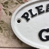 Darthome Ltd Antique White Cast Iron Wall Garden Gate Door