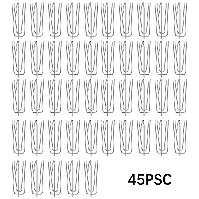 Pack of 45 Stainless Steel Folding Hooks