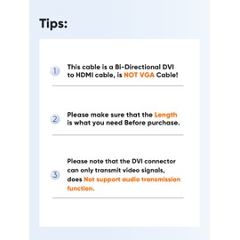 HDMI to DVI, Cablec Reation [2 Pack] Gold Plated HDMI to DVI Adapter – Male to Female Converter