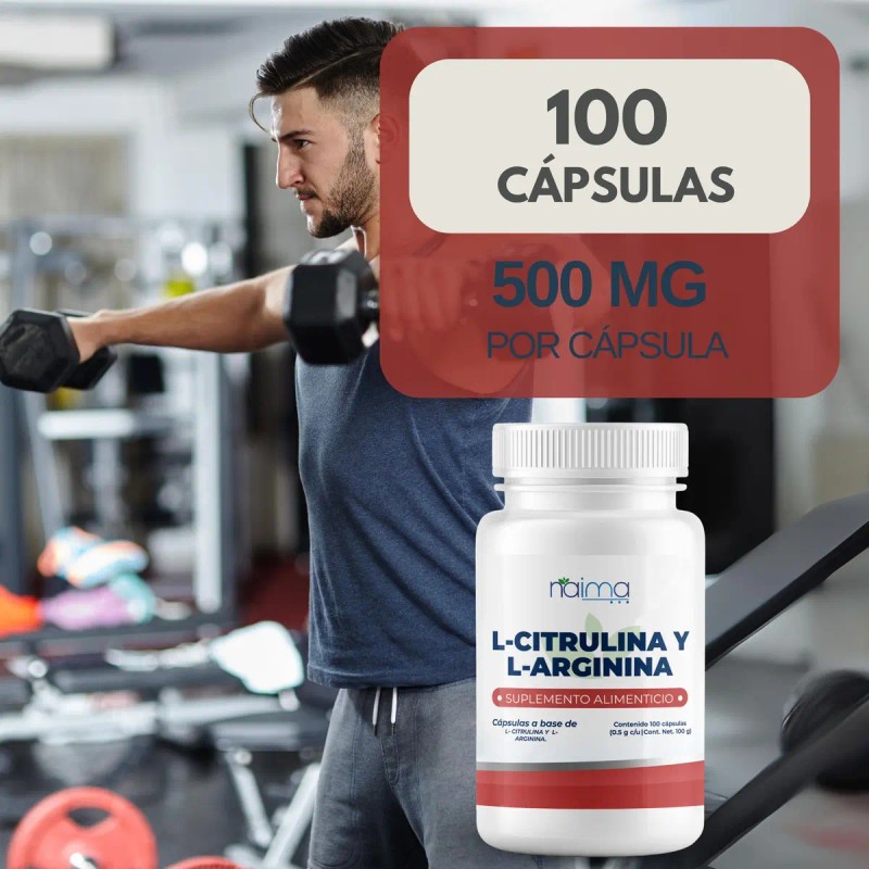 Arginina Citrulina Naíma Rendimiento Deportivo 100 Cápsulas