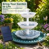 Solar Bird Bath Fountain for Garden Decor – Detachable 3-Tier