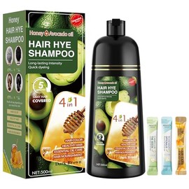 ZENITHGLO Dark Brown Hair Dye Shampoo 3 in 1 for Women & Men 100% Gray Hair Coverage - Herbal Ingredients Natural Plant Hair Color - Hair Dye in Minutes 17.6 Fl Oz