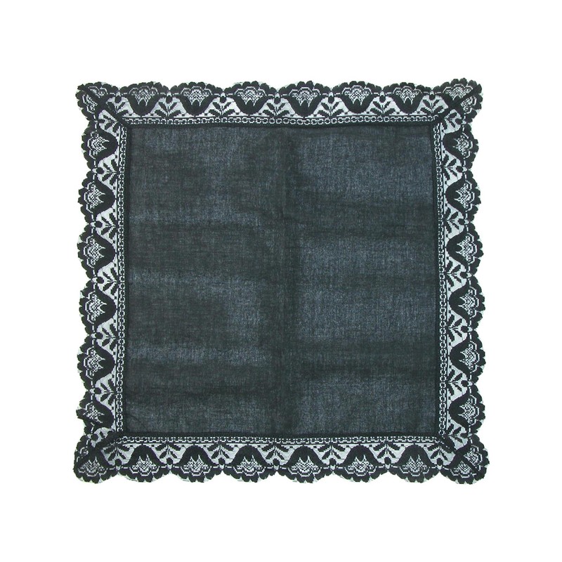 CTM Mujer Twilight Belleza pañuelo de encaje negro, Negro, Talla