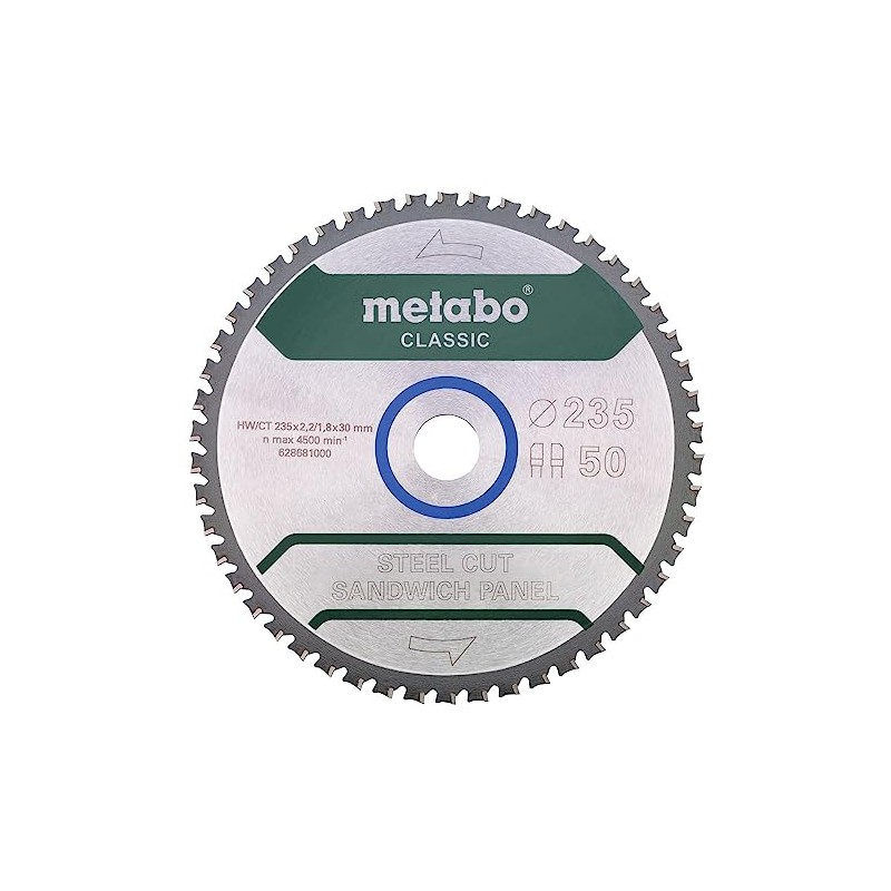 Metabo 628681000 Saw Blade "Steel Cut/Sandwich Panel - Classic", Blade