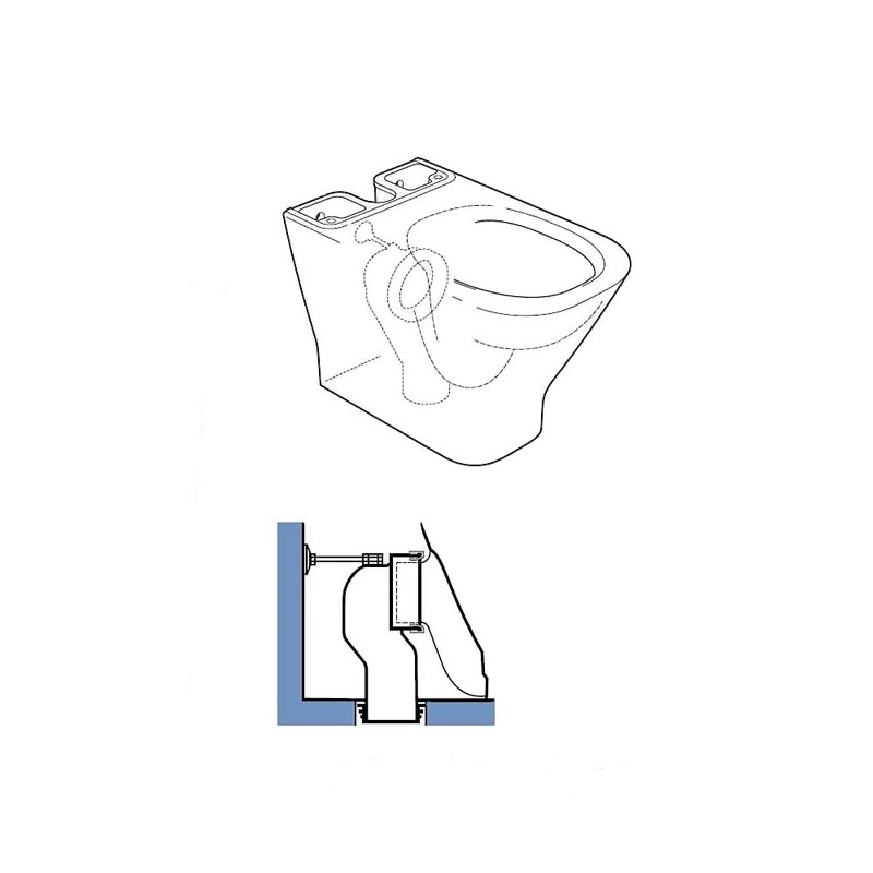 Saneaplast Metalsant. 865350 Toilet Drain Elbow Evac 90/110 mm Outlet