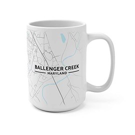 Hometown Bias Ballenger Creek, Maryland MD Map Mug (15 oz)