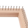 Mini Square Knitting Tool with Hooks Wooden Crochet Board for