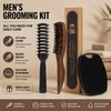 Slick Back Set - Boar Bristle Brush - Comb -