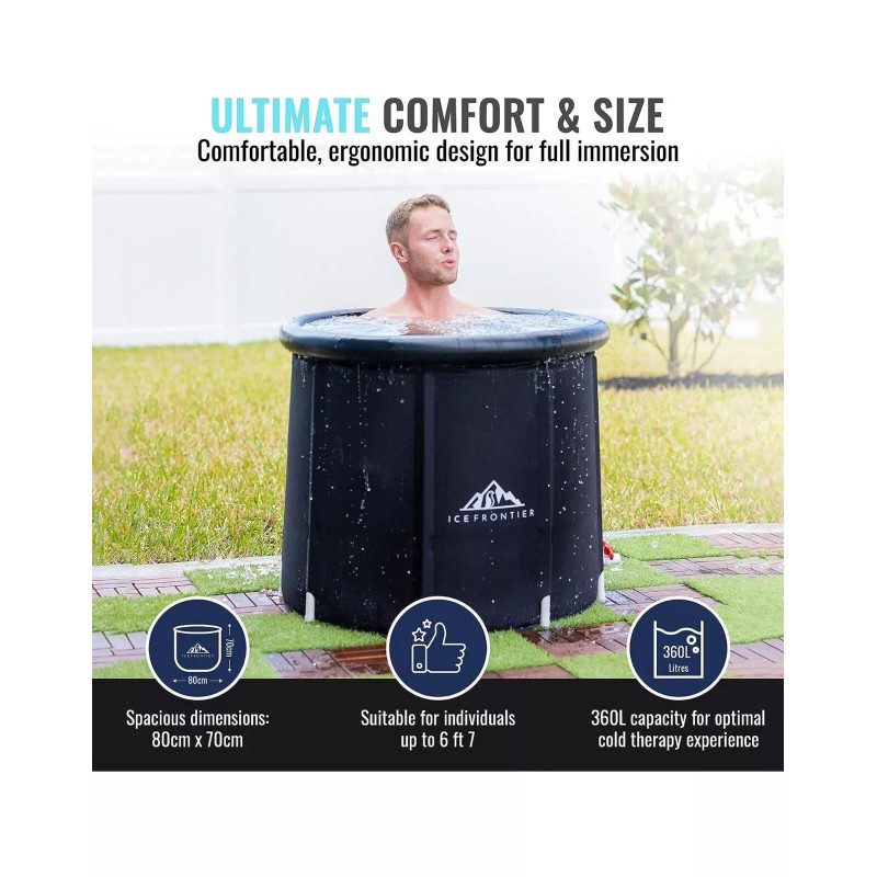 Ice Frontier Portable Ice Bath Tub for Athletes Recovery Outdoor