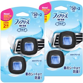 Febreze Air Freshener for Cars, Clip Type, Easy Clip, 0.07 fl oz (2 ml) x 4, Sky Breeze