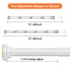 Shower Curtain Rod 31-80 in Adjustable Curtain Rod No Drilling
