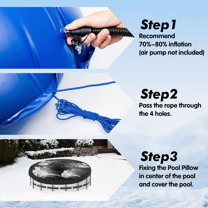 4 x 4 Ft Pool Pillows for Above Ground Pools,