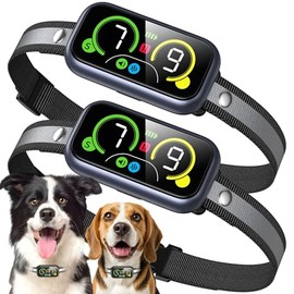 Dog Bark Collar Pro, Instant Bark Solution, Smart Anti Barking Device with 4 Correction Modes, Fast-Acting Barking Collar for for Large Medium Small Dogs 5-150lbs, Ideal for Home & Outdoor Use
