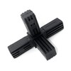 Design61 5 x T-piece connector for square pipes with outlet