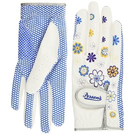 Persons PSGL-16 Women's Two-Handed Gloves, PSGL16, Both Hands, White/Blue, 7.5 inches (19 cm)